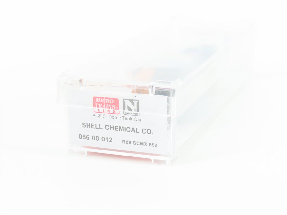 N Scale Micro-Trains MTL 06600012 SCMX Shell Chemical ACF 3 Dome Tank Car #652
