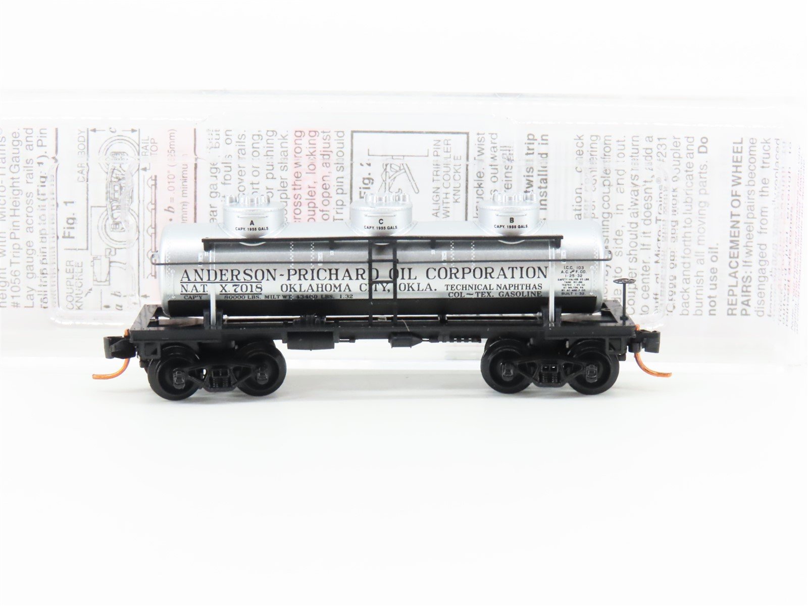 N Scale Micro-Trains MTL 06600020 NATX North American Car 3 Dome Tank Car #7018