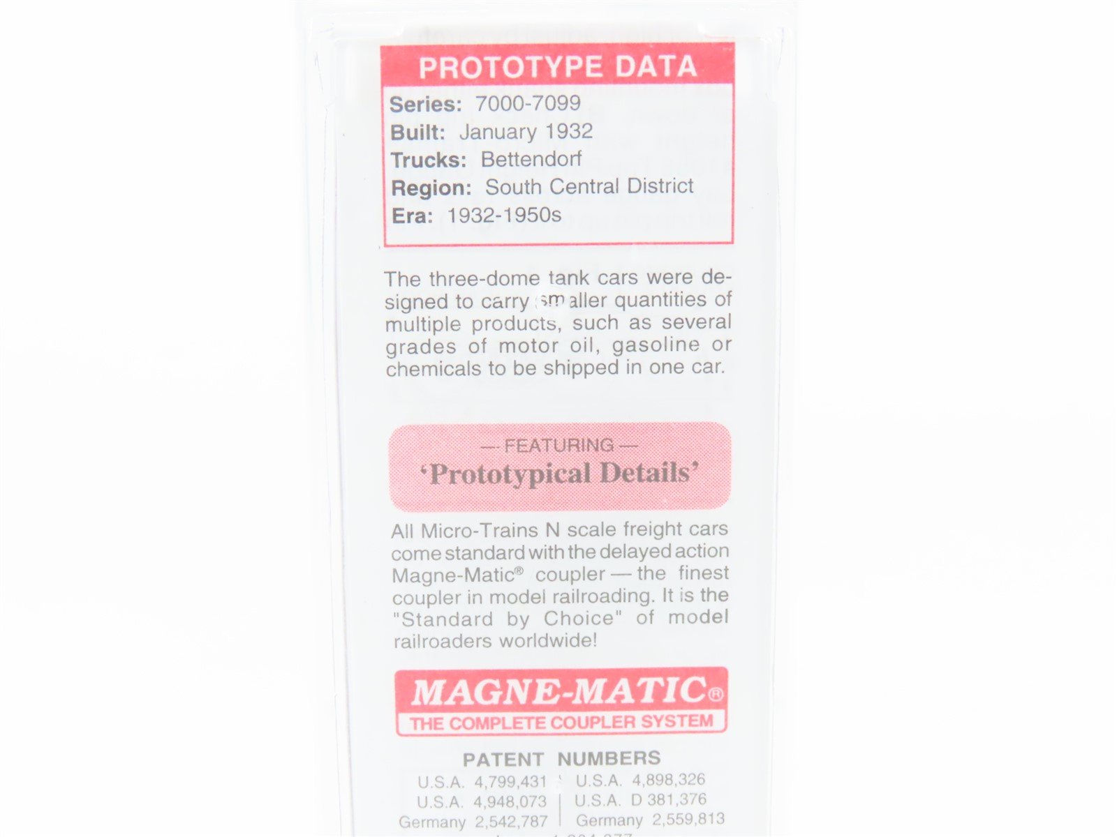 N Scale Micro-Trains MTL 06600020 NATX North American Car 3 Dome Tank Car #7018