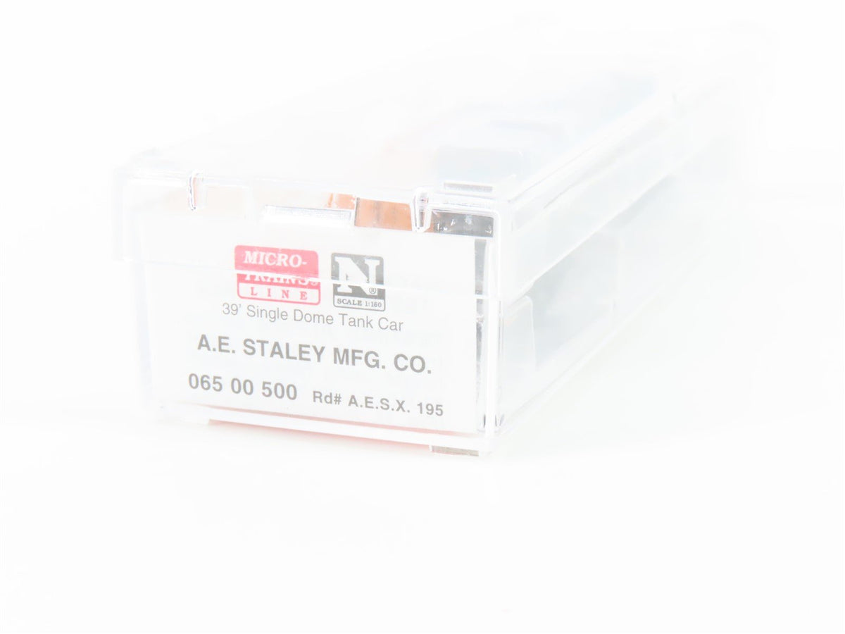 N Micro-Trains MTL 06500500 AESX AE Staley Mfg Co 39&#39; Single Dome Tank Car #195