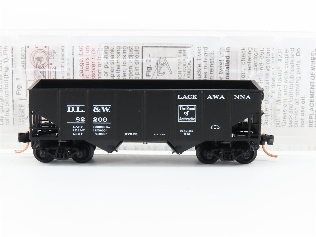 N Scale Micro-Trains MTL 56320 DL&amp;W Lackawanna 33&#39; 2-Bay Hopper #82209