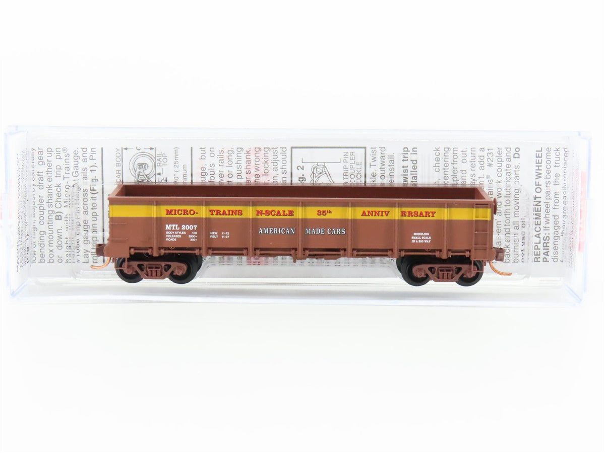 N Scale Micro-Trains MTL 08300035 MTL 35th Anniversary 40&#39; Gondola #2007