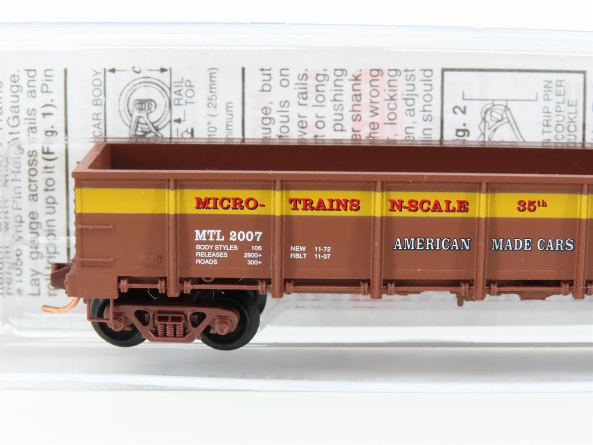 N Scale Micro-Trains MTL 08300035 MTL 35th Anniversary 40&#39; Gondola #2007