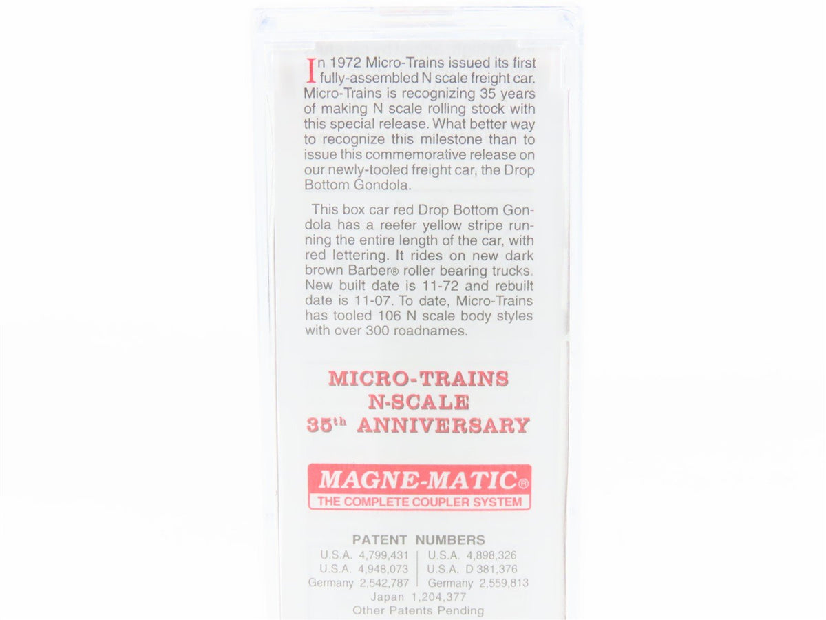 N Scale Micro-Trains MTL 08300035 MTL 35th Anniversary 40&#39; Gondola #2007