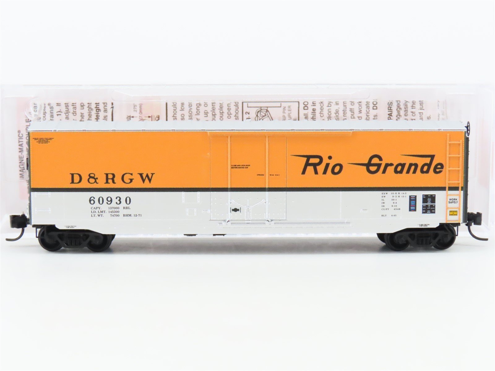 N Micro-Trains MTL 03800562 D&RGW Denver & Rio Grande Western 50' Box Car 60930