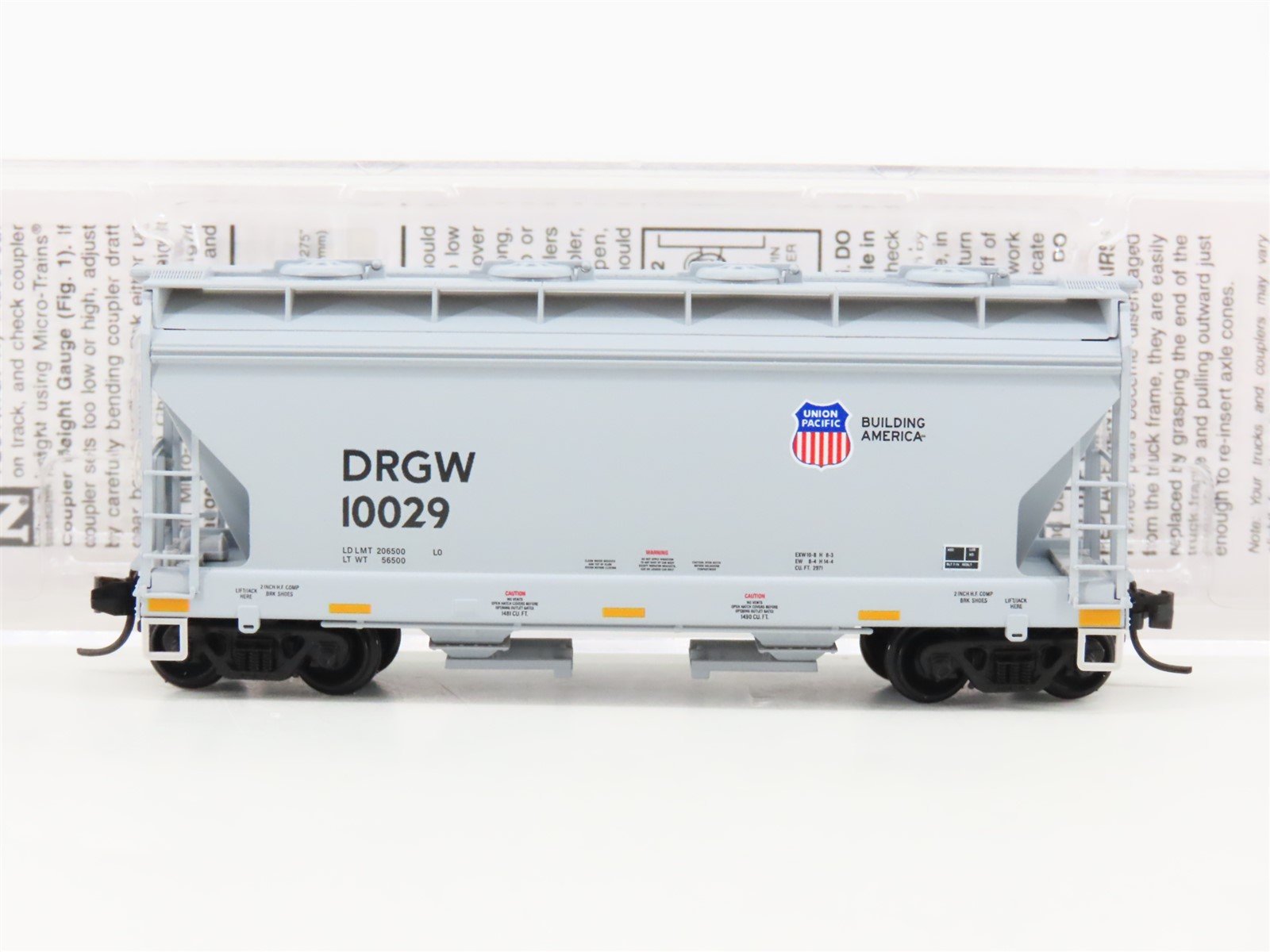 N Micro-Trains MTL 09200502 UP Union Pacific D&RGW 2 Bay Covered Hopper #10029