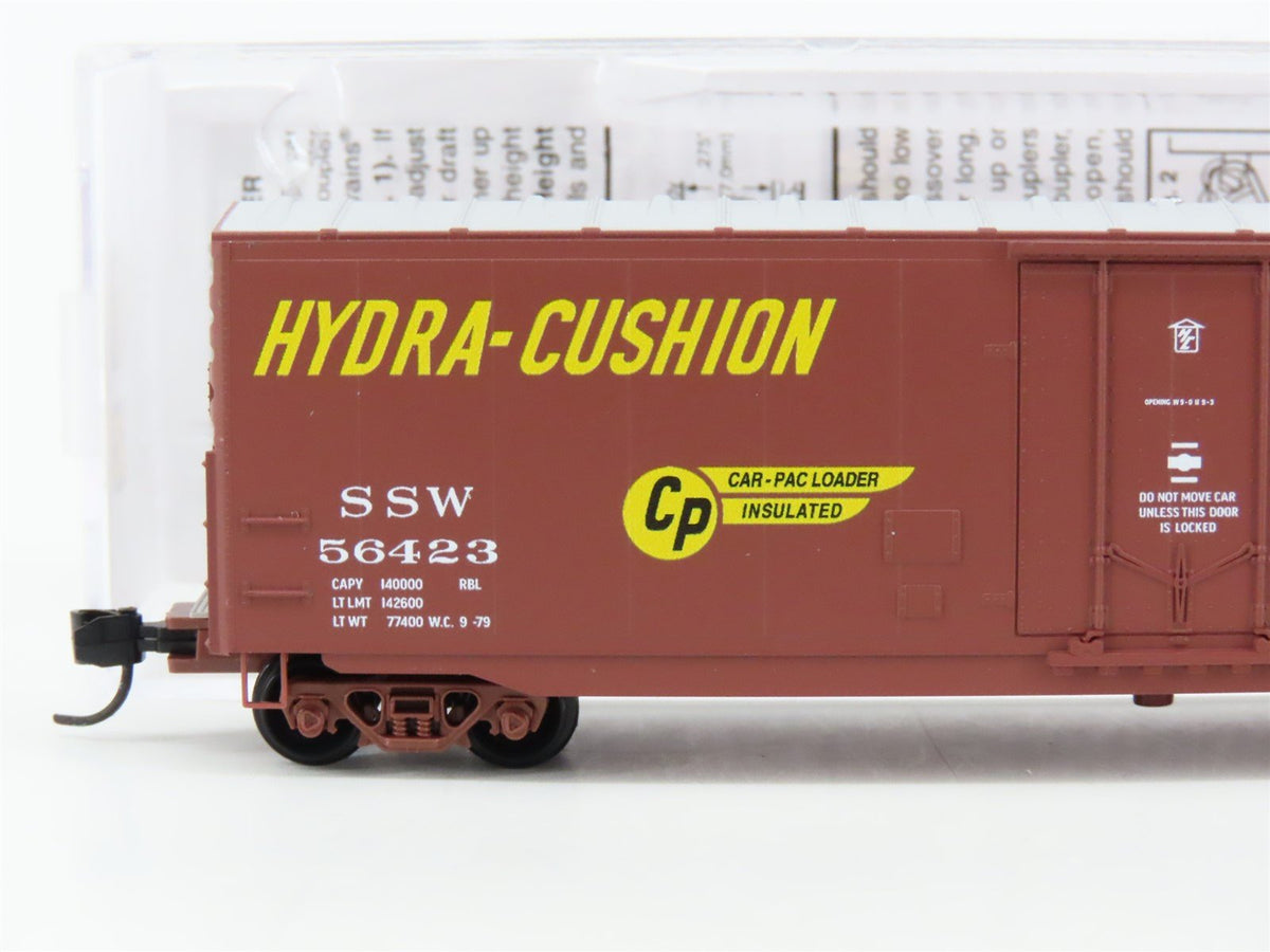 N Micro-Trains MTL 18100291 SSW Cotton Belt Hydra Cushion 50&#39; Box Car 56423