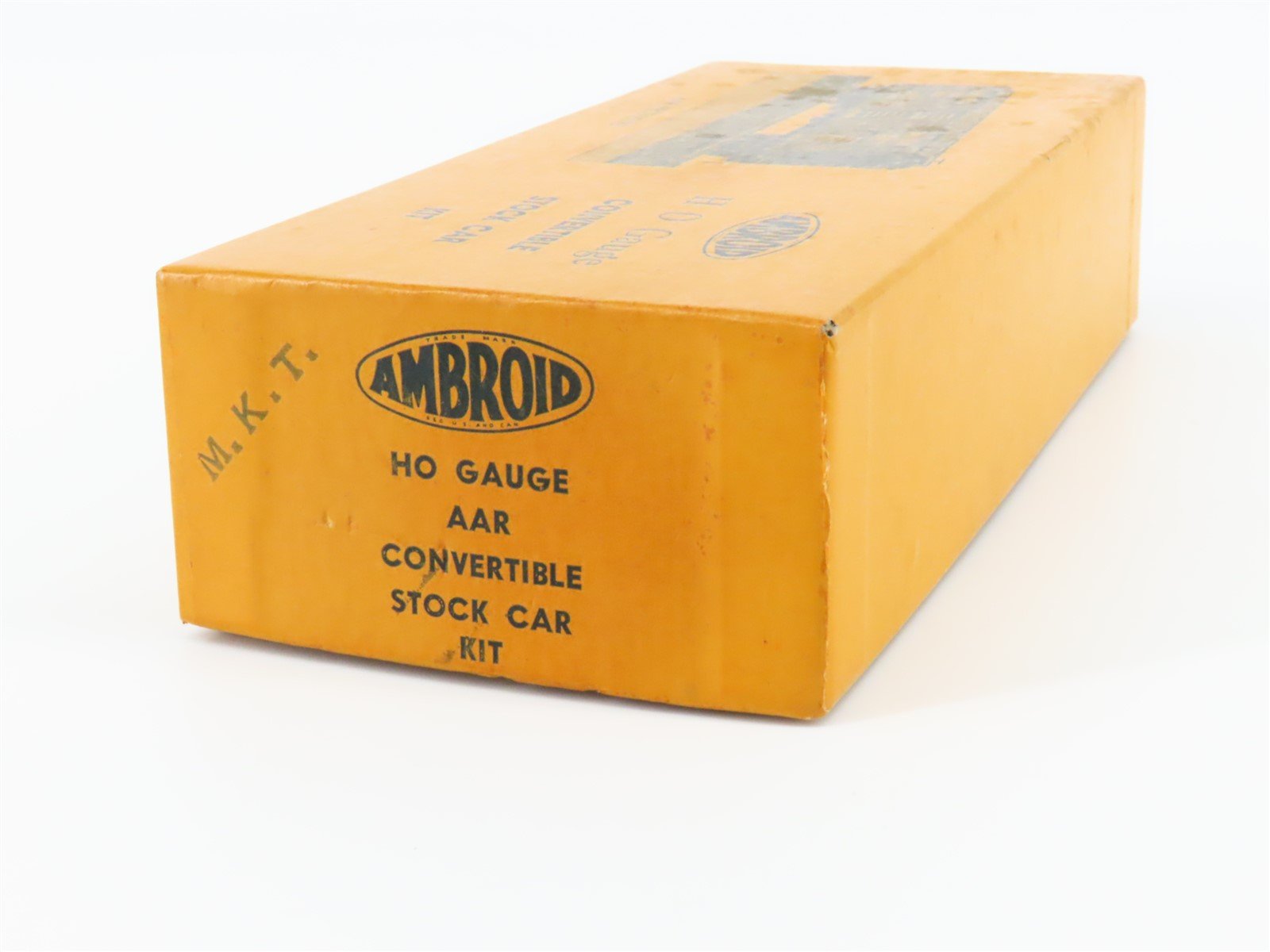 HO Scale Ambroid Wood Kit M-K-T Katy Convertible Stock Car #47150