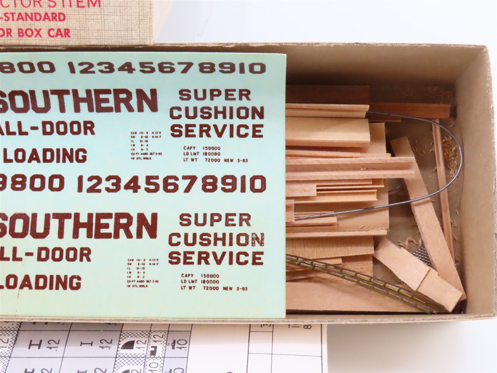 HO Scale Ambroid Wood Kit #2 Southern All-Door Pullman Box Car