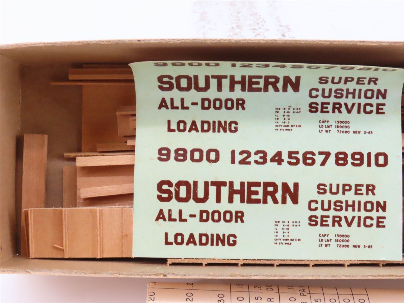 HO Scale Ambroid Wood Kit #2 Southern All-Door Pullman Box Car