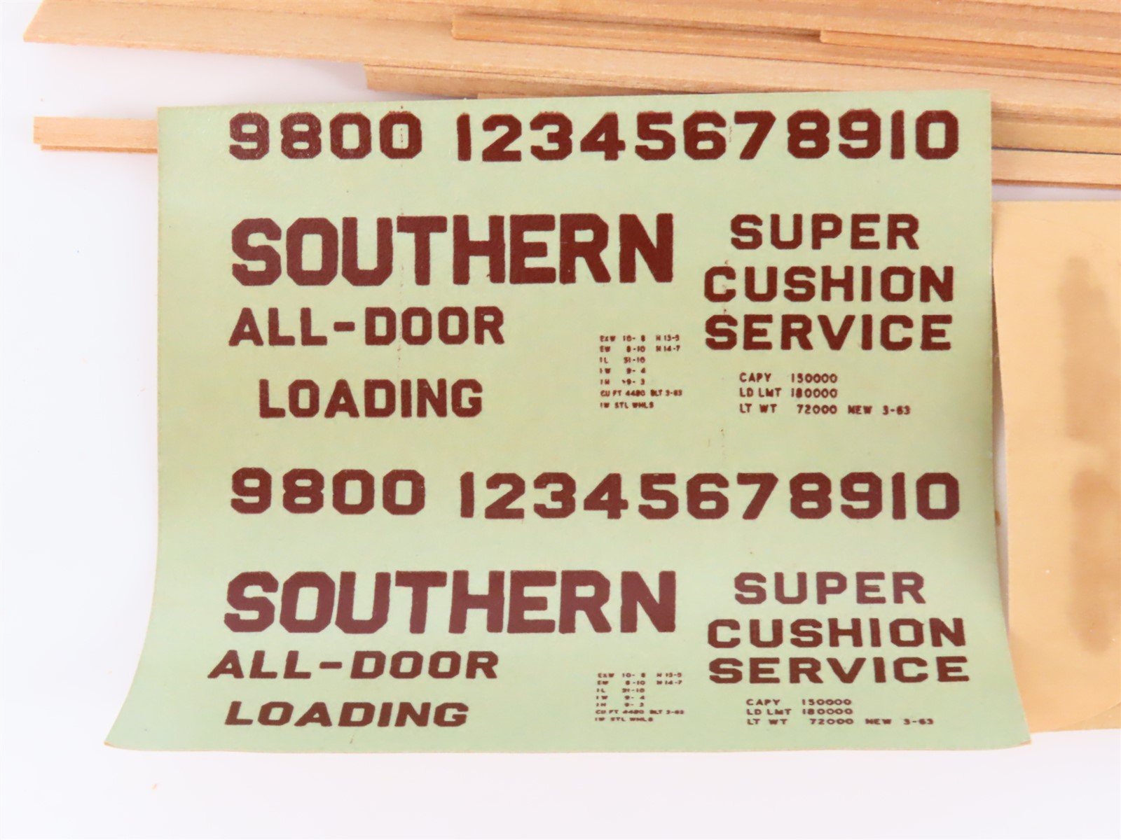 HO Scale Ambroid Wood Kit #2 Southern All-Door Pullman Box Car