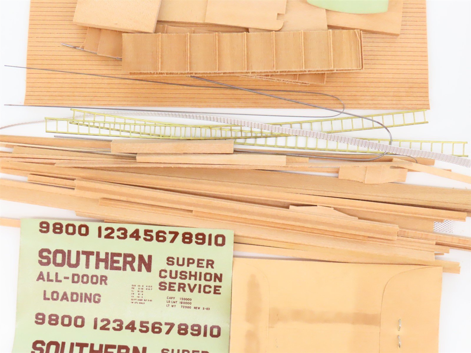 HO Scale Ambroid Wood Kit #2 Southern All-Door Pullman Box Car