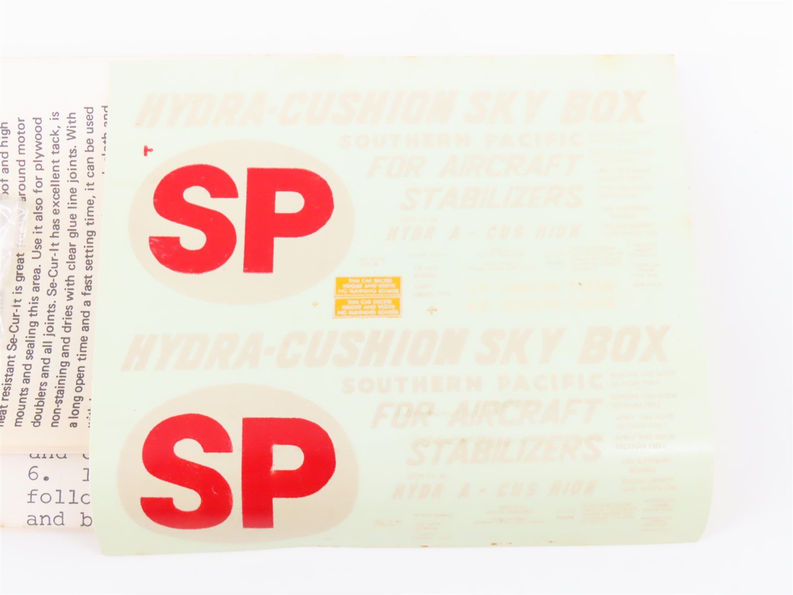 HO Scale Ambroid Wood Kit SP Southern Pacific Aircraft Sky Box Flat Car #598330