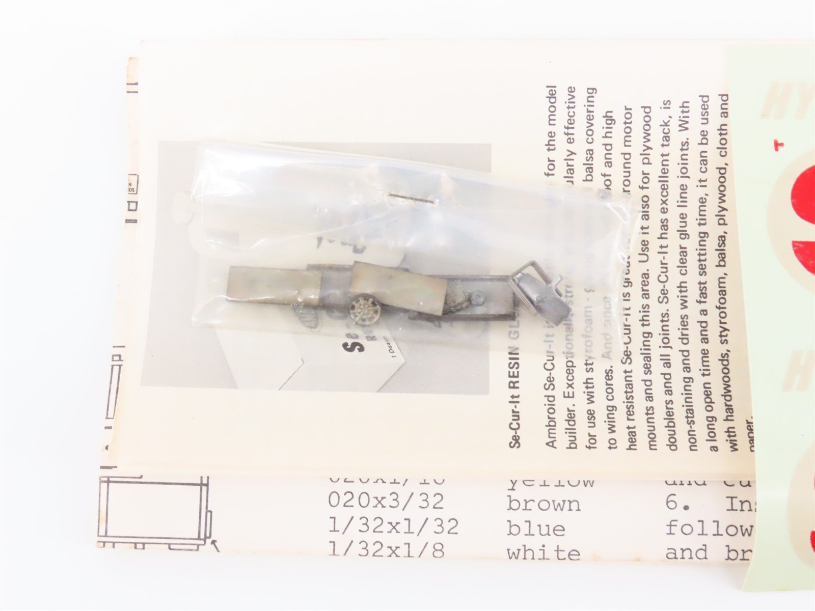 HO Scale Ambroid Wood Kit SP Southern Pacific Aircraft Sky Box Flat Car #598330