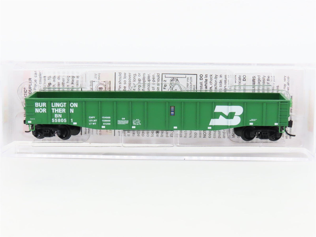 N Scale Micro-Trains MTL 10500641 BN Burlington Northern 50&#39; Gondola #558051