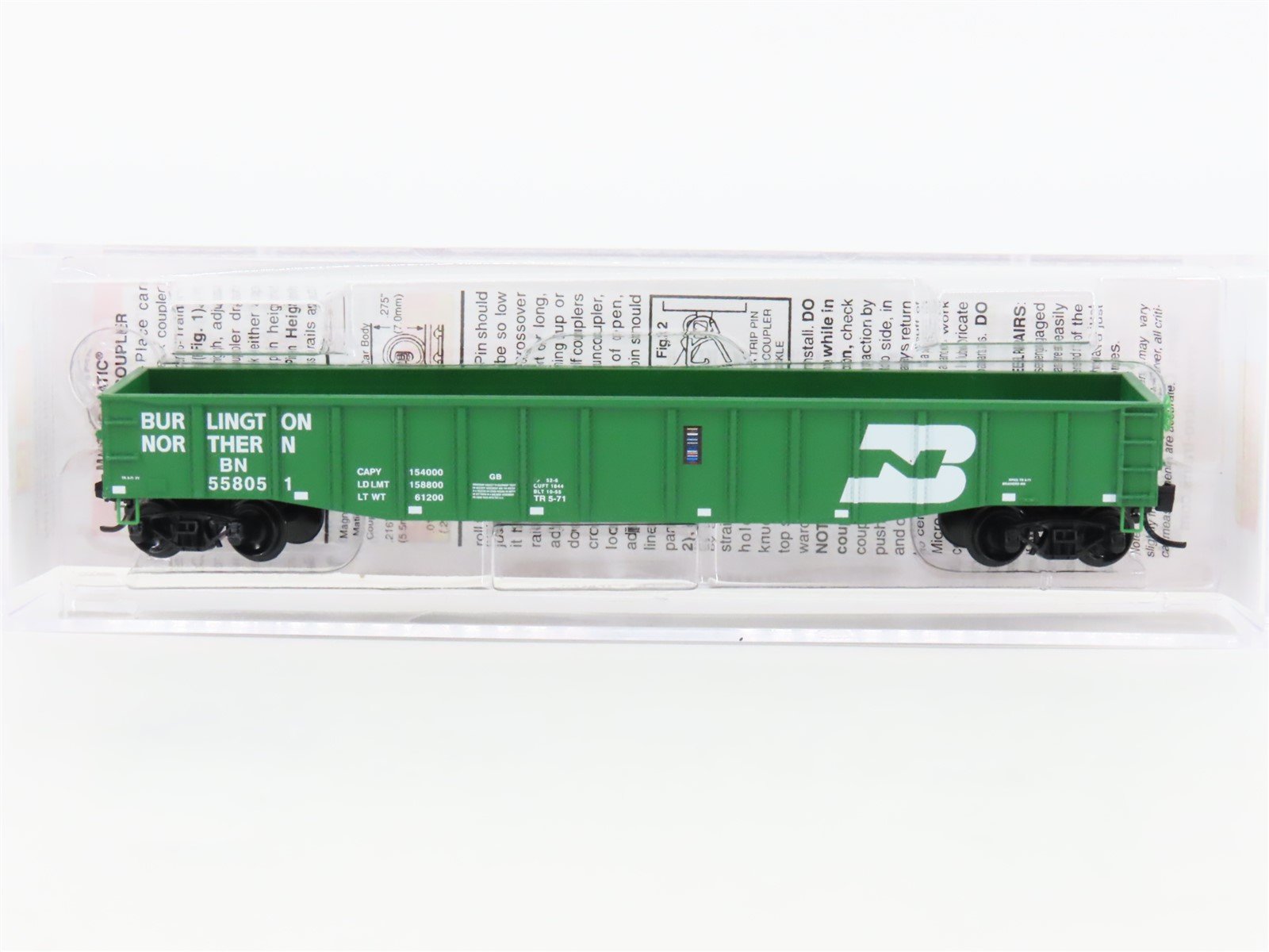 N Scale Micro-Trains MTL 10500641 BN Burlington Northern 50' Gondola #558051