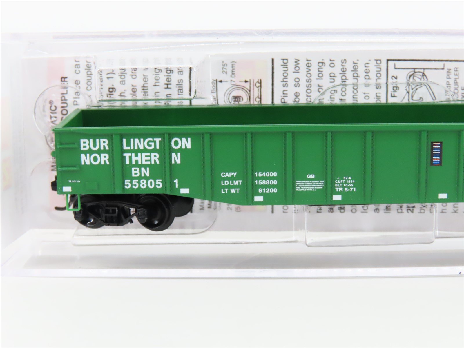 N Scale Micro-Trains MTL 10500641 BN Burlington Northern 50' Gondola #558051
