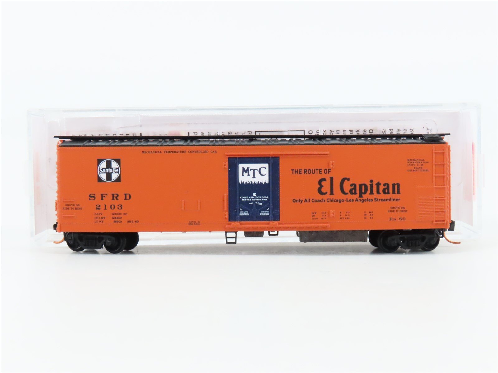 N Scale Micro-Trains MTL 06900220 SFRD Santa Fe "El Capitan" 51' Reefer #2103
