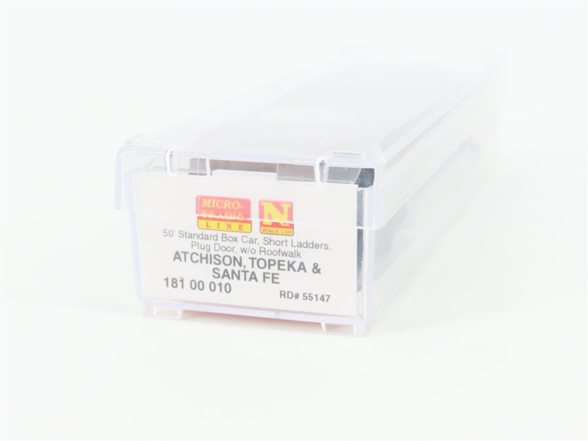 N Scale Micro-Trains MTL 18100010 ATSF Santa Fe 50&#39; Plug Door Box Car #55147