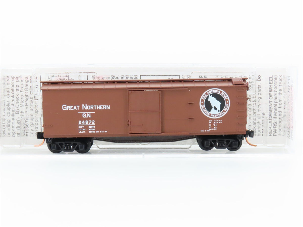 N Scale Micro-Trains MTL 42080 GN Glacier National Park 40&#39; Box Car #24872