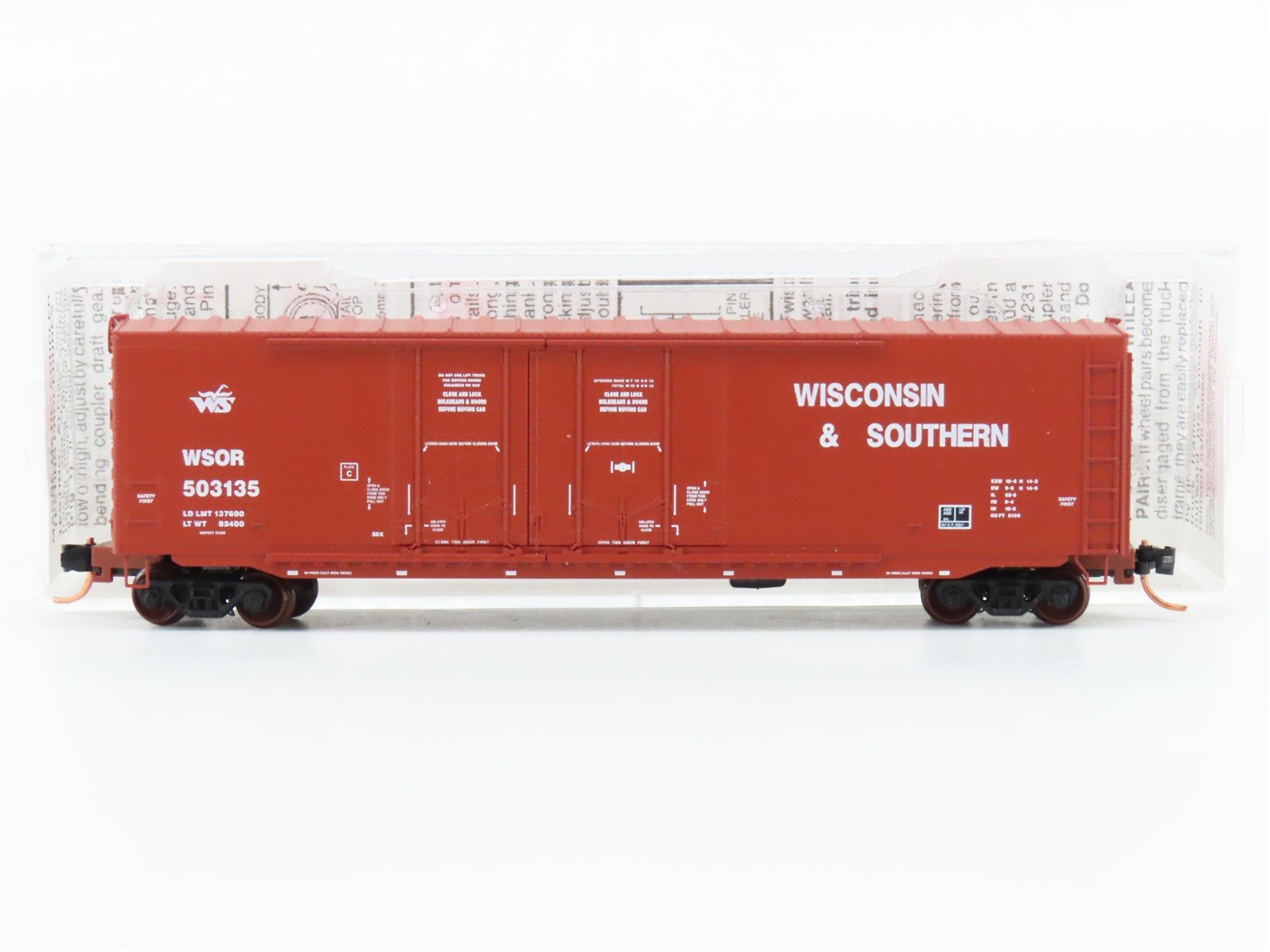 N Scale Micro-Trains MTL 75070 WSOR Wisconsin & Southern 50' Box Car #503135