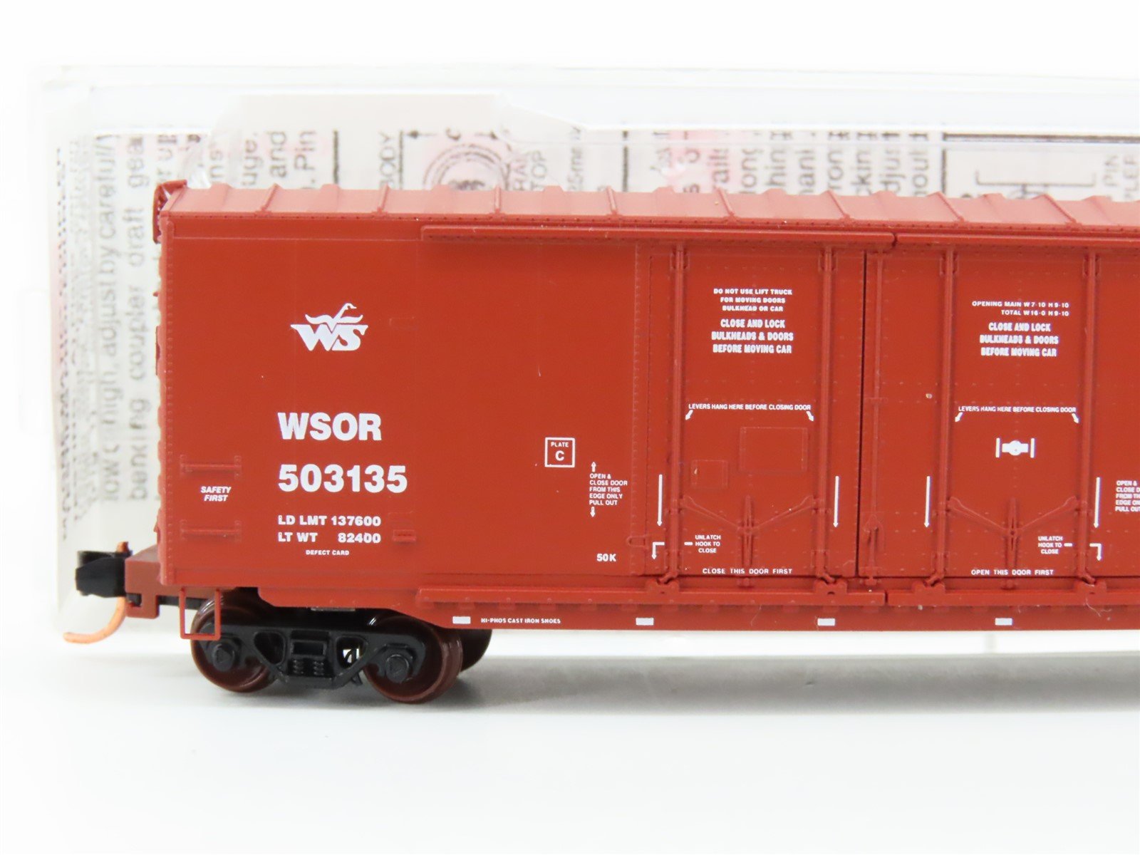 N Scale Micro-Trains MTL 75070 WSOR Wisconsin & Southern 50' Box Car #503135