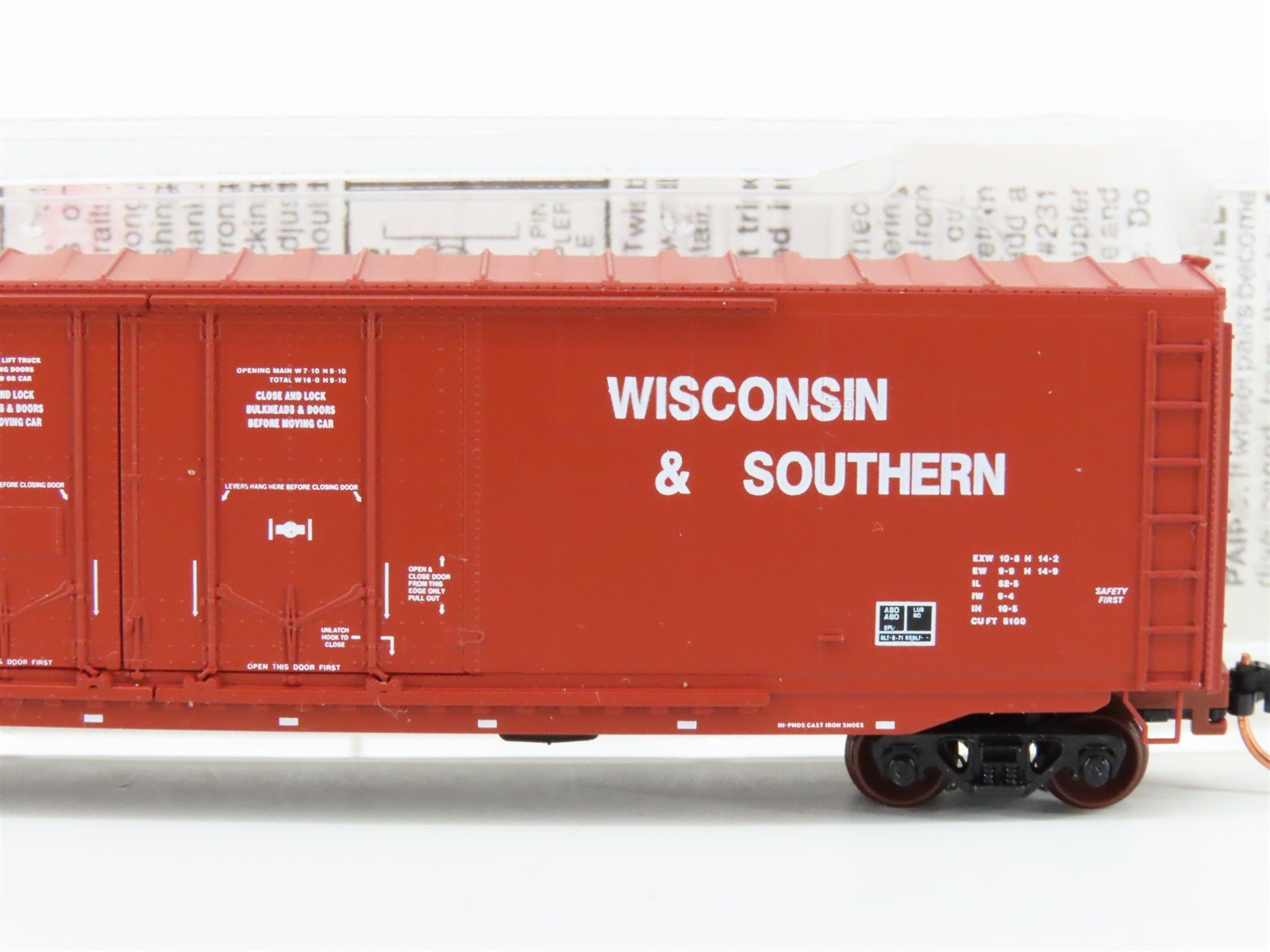 N Scale Micro-Trains MTL 75070 WSOR Wisconsin & Southern 50' Box Car #503135