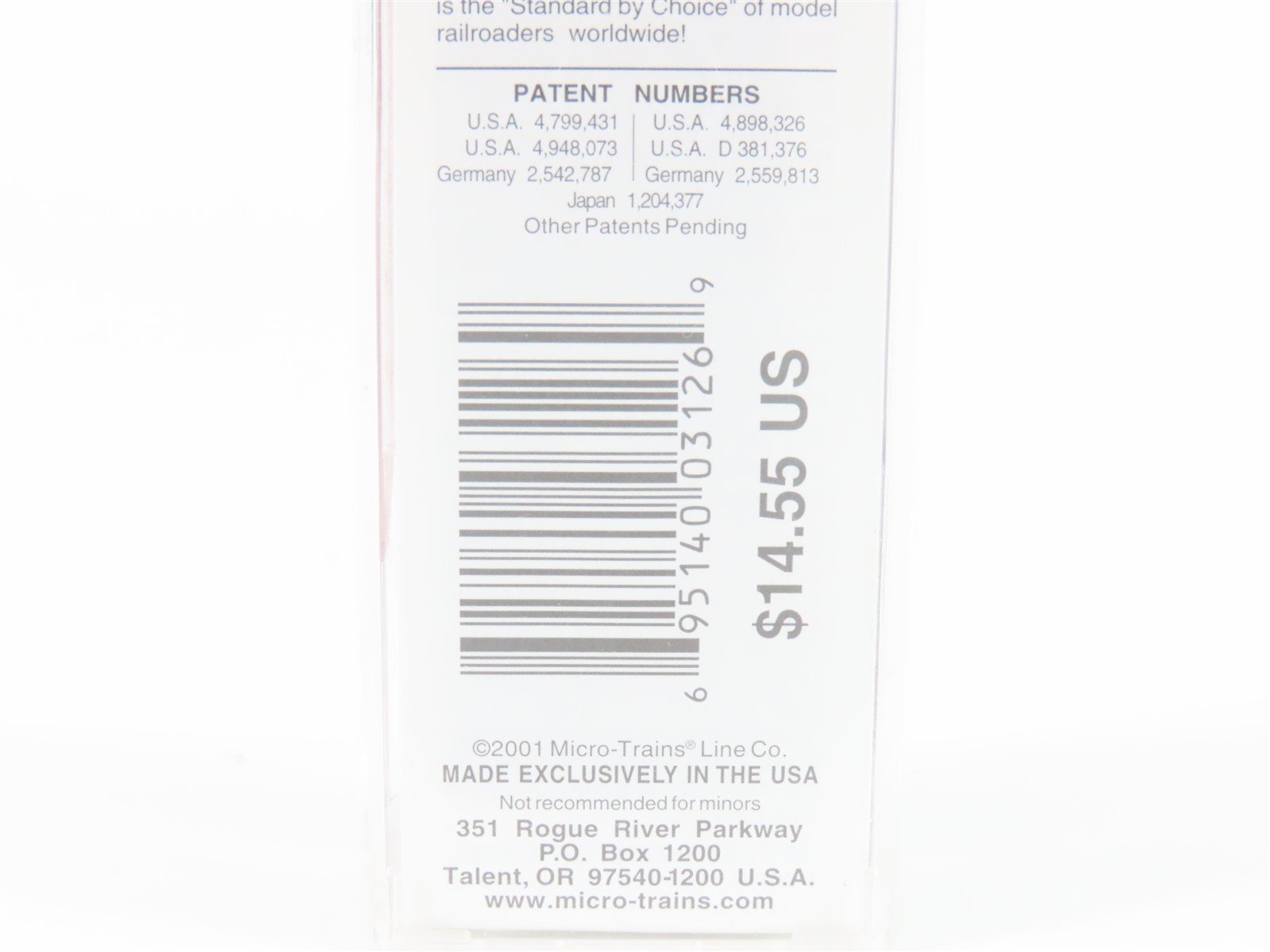 N Scale Micro-Trains MTL 75070 WSOR Wisconsin & Southern 50' Box Car #503135