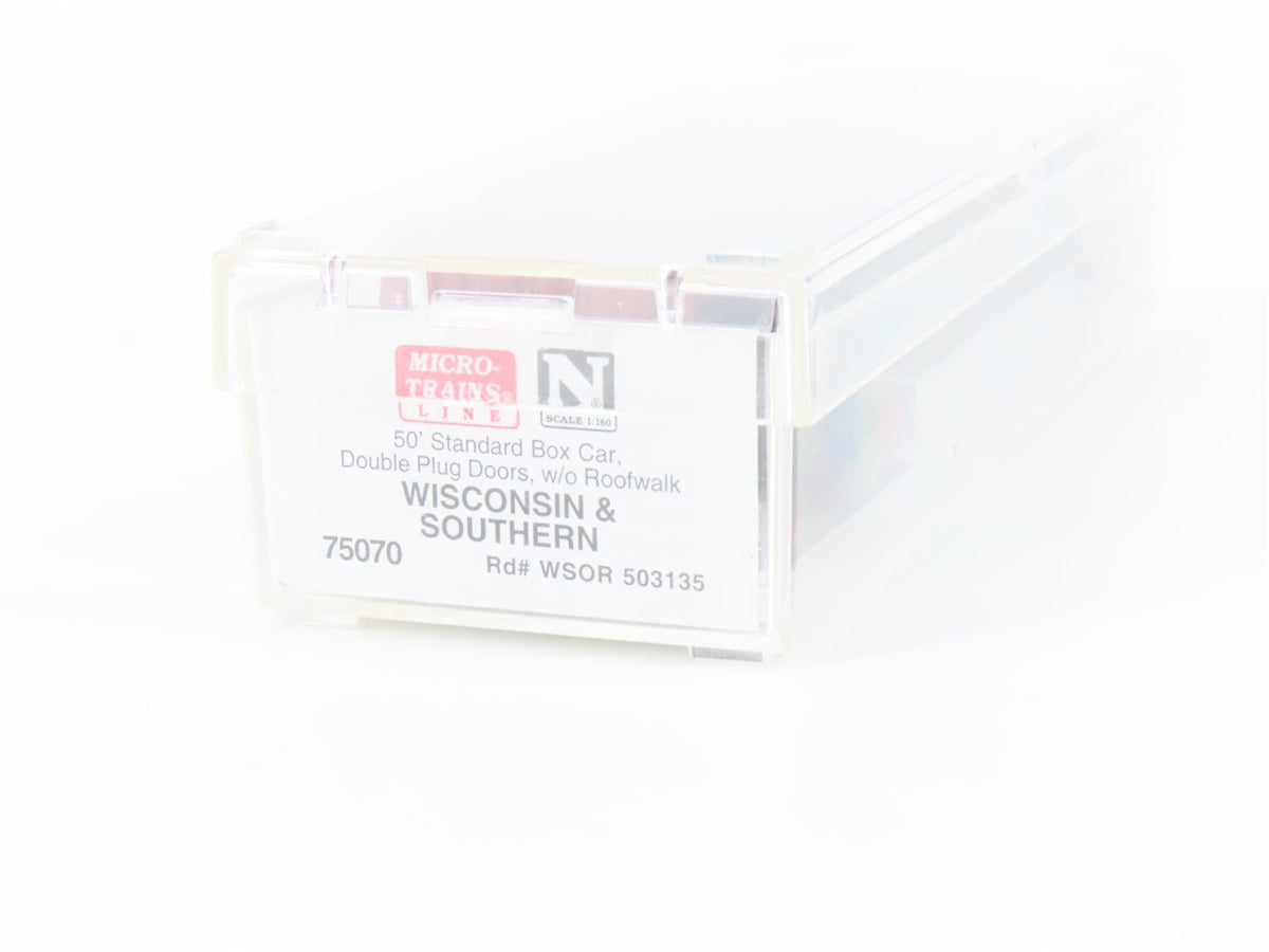 N Scale Micro-Trains MTL 75070 WSOR Wisconsin &amp; Southern 50&#39; Box Car #503135