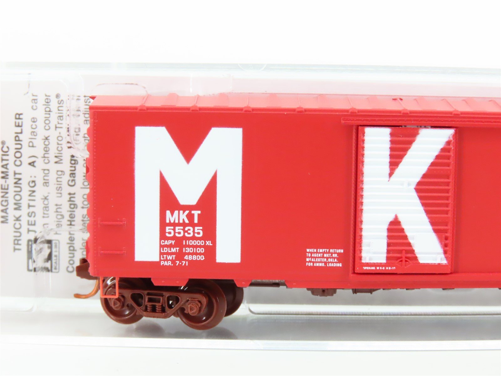 N Micro-Trains MTL 07300082 MKT Missouri Kansas Texas 40' Standard Box Car #5535