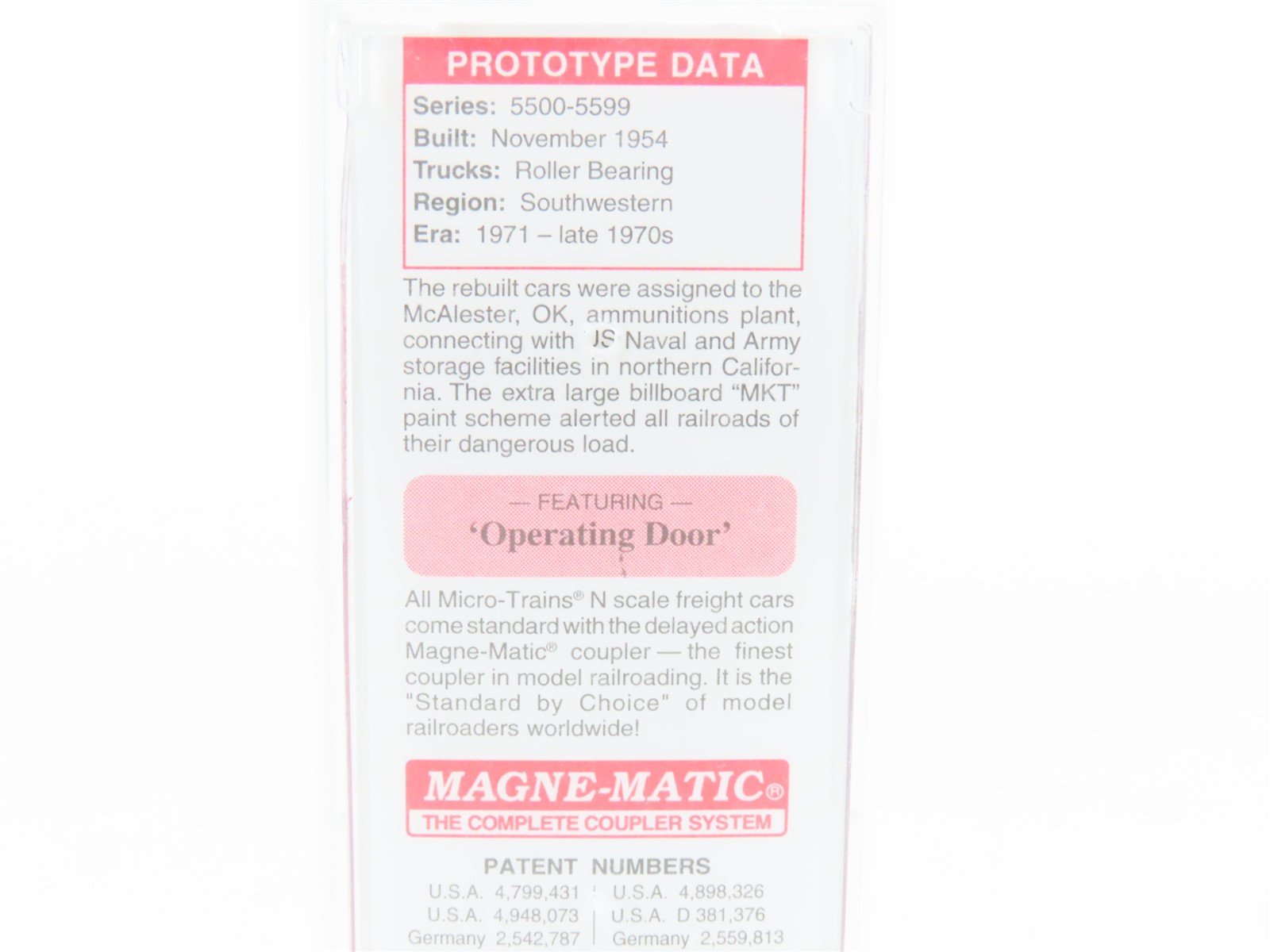 N Micro-Trains MTL 07300082 MKT Missouri Kansas Texas 40' Standard Box Car #5535