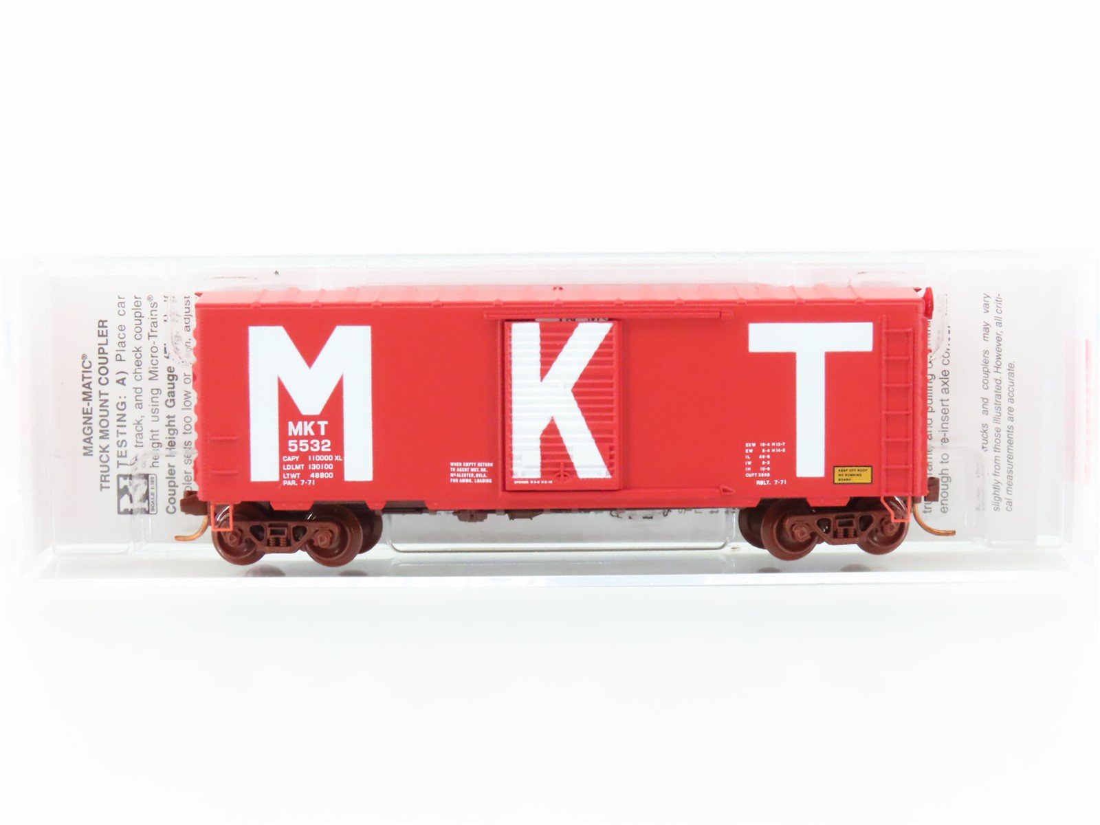 N Micro-Trains MTL 07300081 MKT Missouri Kansas Texas 40' Standard Box Car #5532