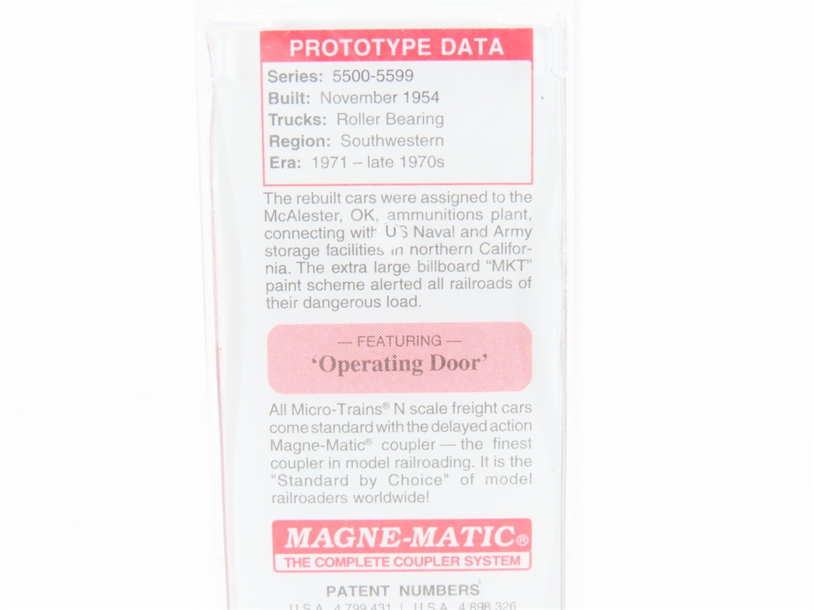 N Micro-Trains MTL 07300081 MKT Missouri Kansas Texas 40' Standard Box Car #5532