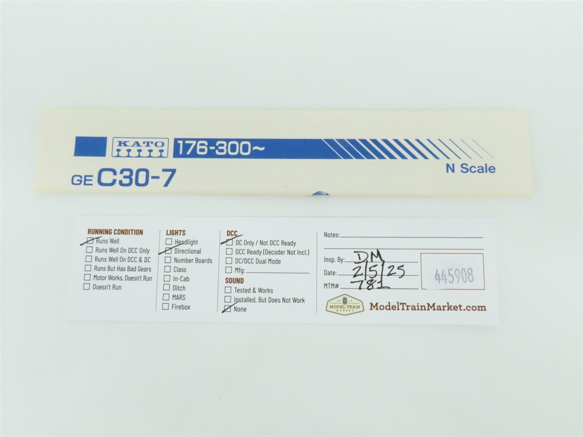 N Scale KATO 176-30B UP Union Pacific GE C30-7 Diesel Locomotive #2411