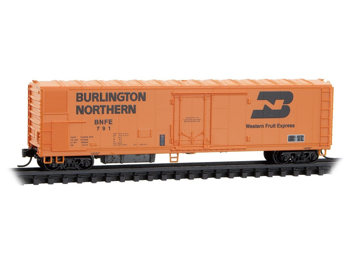 N Micro-Trains MTL 08200010 BNFE Western Fruit Express 51&#39; Mech Reefer #791