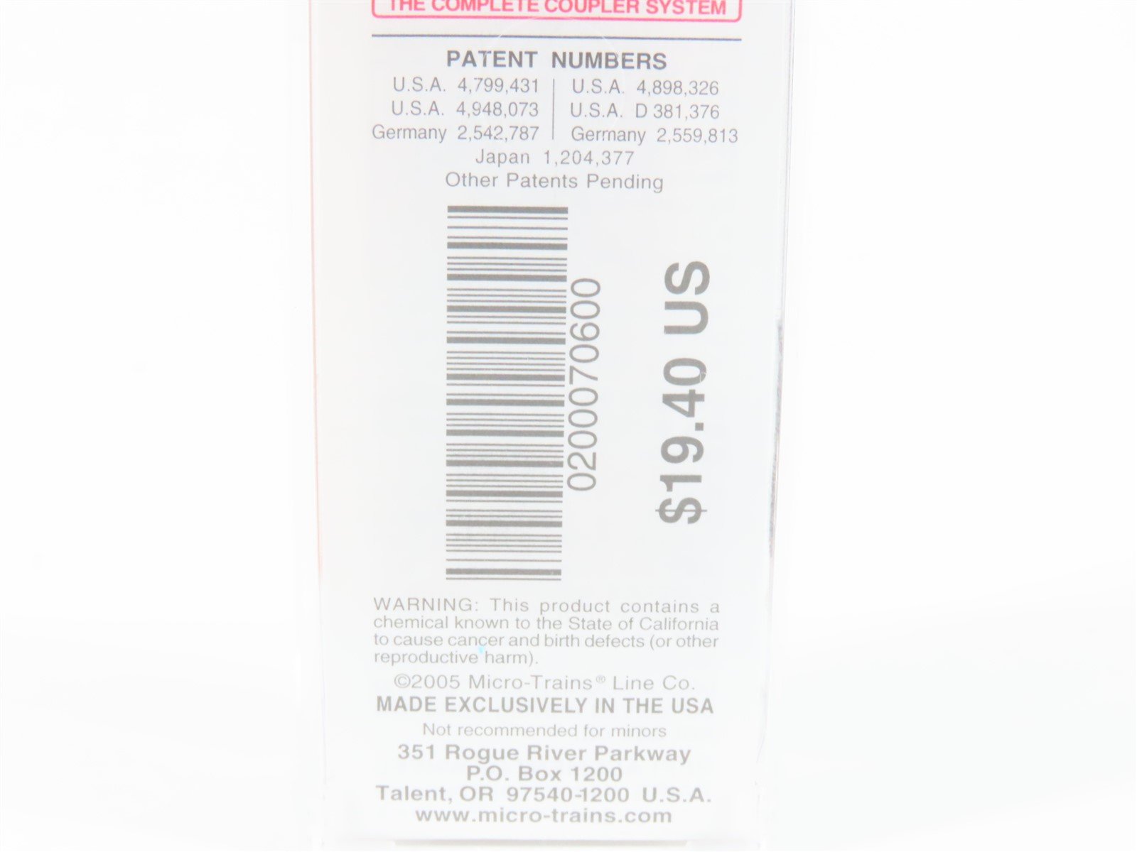 N Scale Micro-Trains MTL 02000706 GNW Genesee & Wyoming 50' Box Car #100079