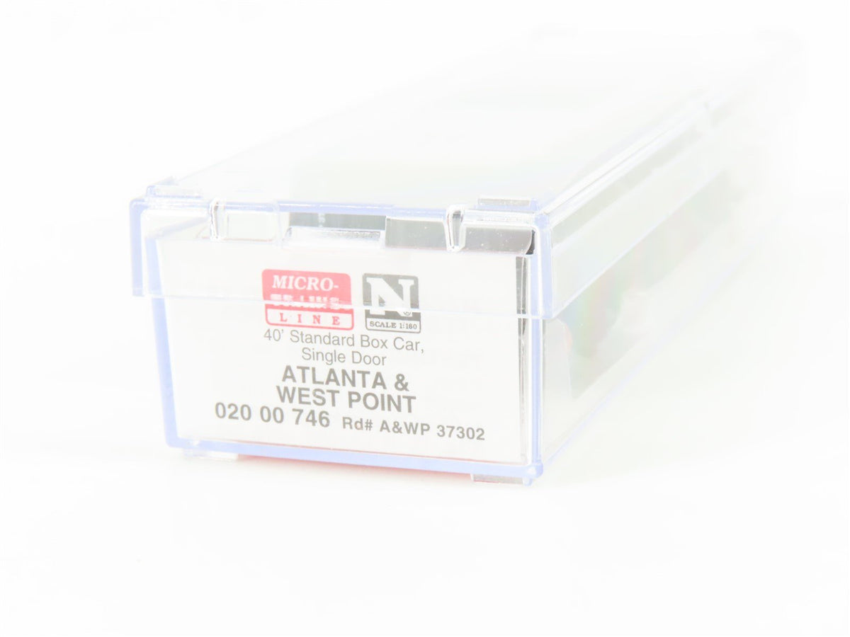 N Scale Micro-Trains MTL 02000746 A&amp;WP Atlanta &amp; Westpoint 40&#39; Box Car #37302