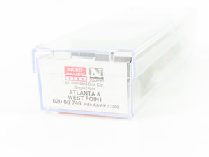 N Scale Micro-Trains MTL 02000746 A&WP Atlanta & Westpoint 40' Box Car #37302