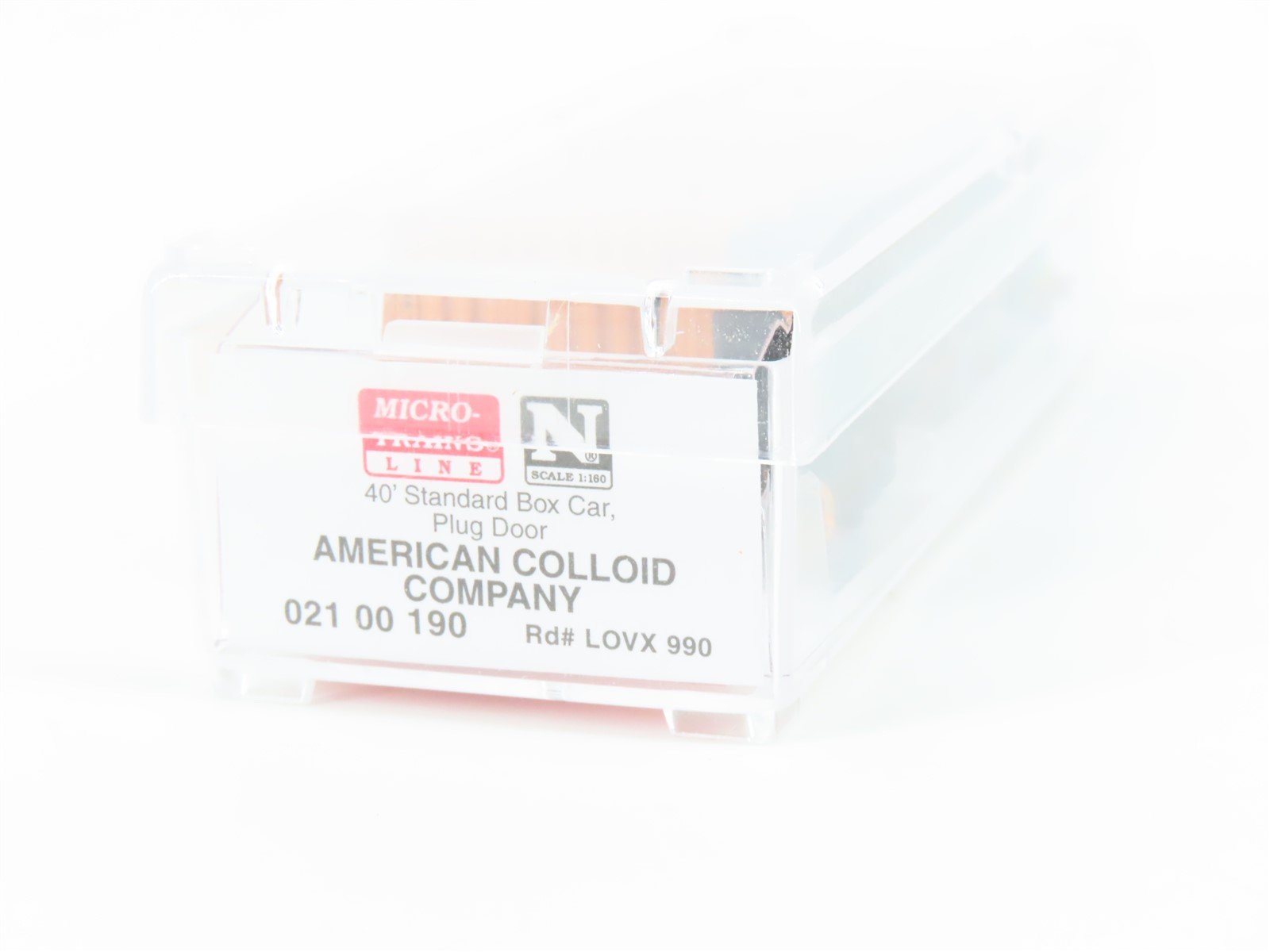 N Scale Micro-Trains MTL 02100190 LOVX American Colloid Co. 40' Box Car #990
