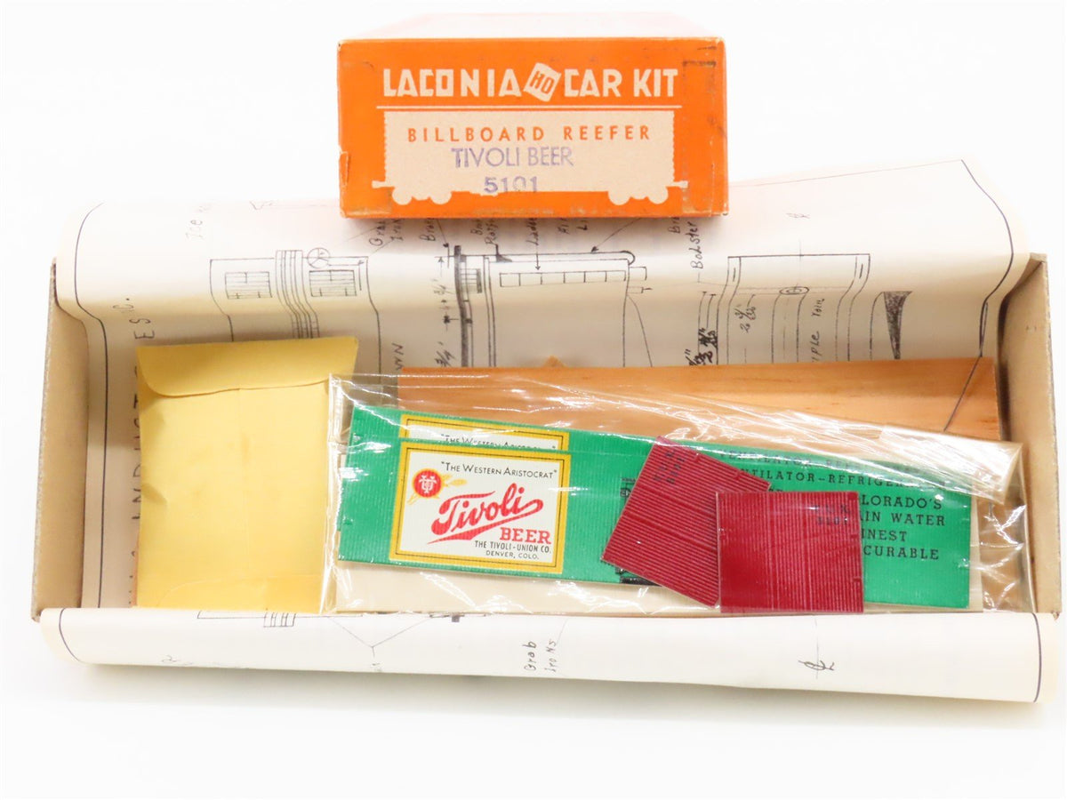 HO Scale Laconia Wood Kit #5101 TUX Tivoli Beer Reefer #5101