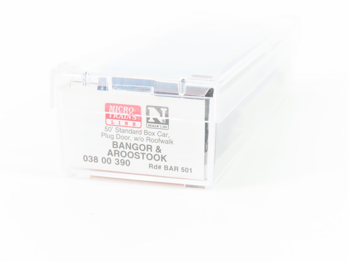 N Scale Micro-Trains MTL 03800390 BAR Bangor &amp; Aroostook Fraser 50&#39; Box Car #501