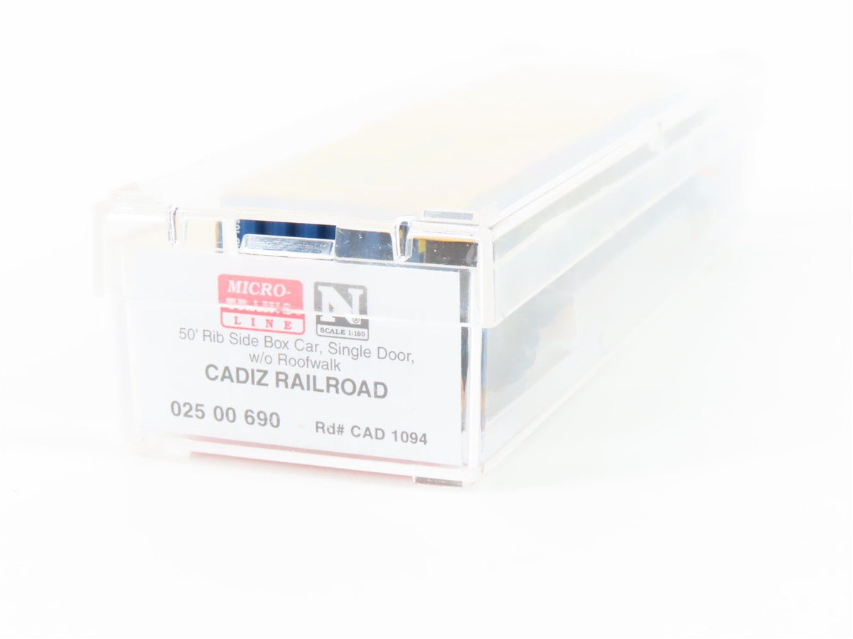 N Scale Micro-Trains MTL 02500690 CAD Cadiz Railroad 50&#39; Rib Side Box Car #1094