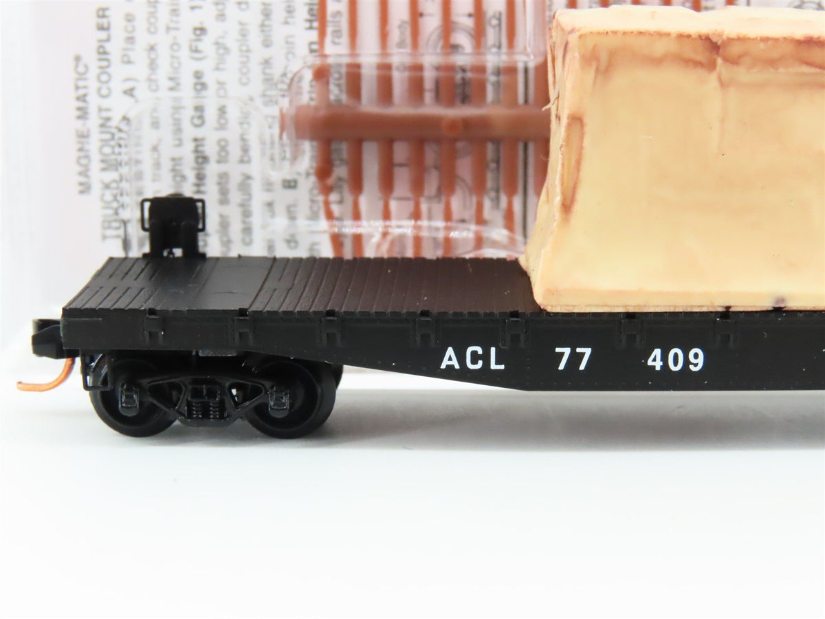 N Micro-Trains MTL 04500350 ACL Atlantic Coast Line 50&#39; Flat Car #77409 w/load