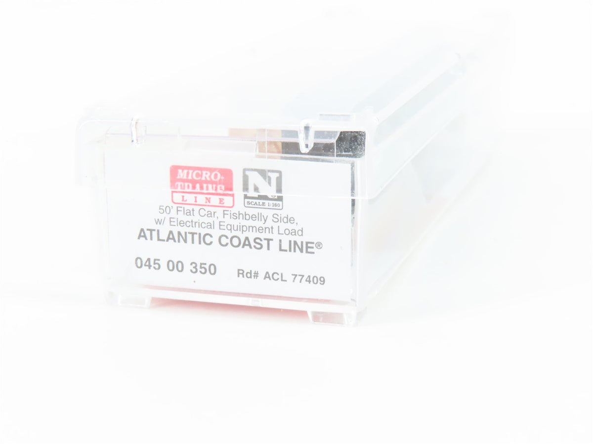 N Micro-Trains MTL 04500350 ACL Atlantic Coast Line 50&#39; Flat Car #77409 w/load