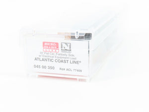 N Micro-Trains MTL 04500350 ACL Atlantic Coast Line 50' Flat Car #77409 w/load