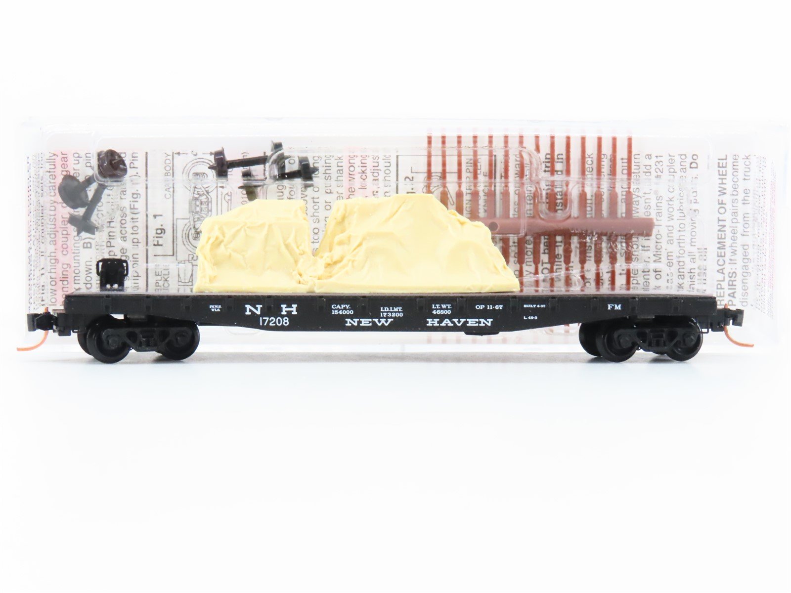 N Scale Micro-Trains MTL 45270 NH New Haven 50' Flat Car #85382 w/load