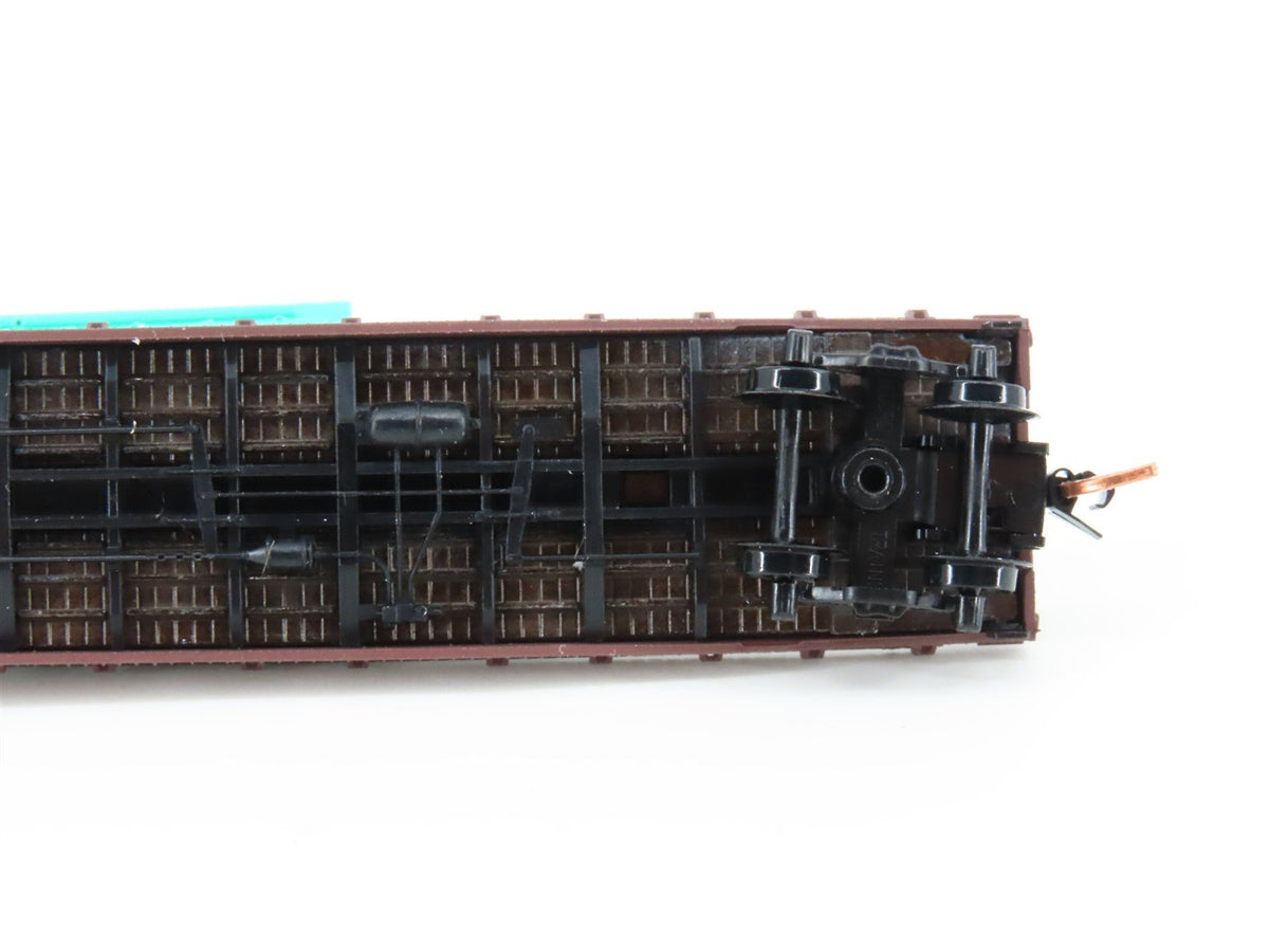 N Scale Micro-Trains MTL 04500310 LV Lehigh Valley 50&#39; Flat Car #10038 w/load