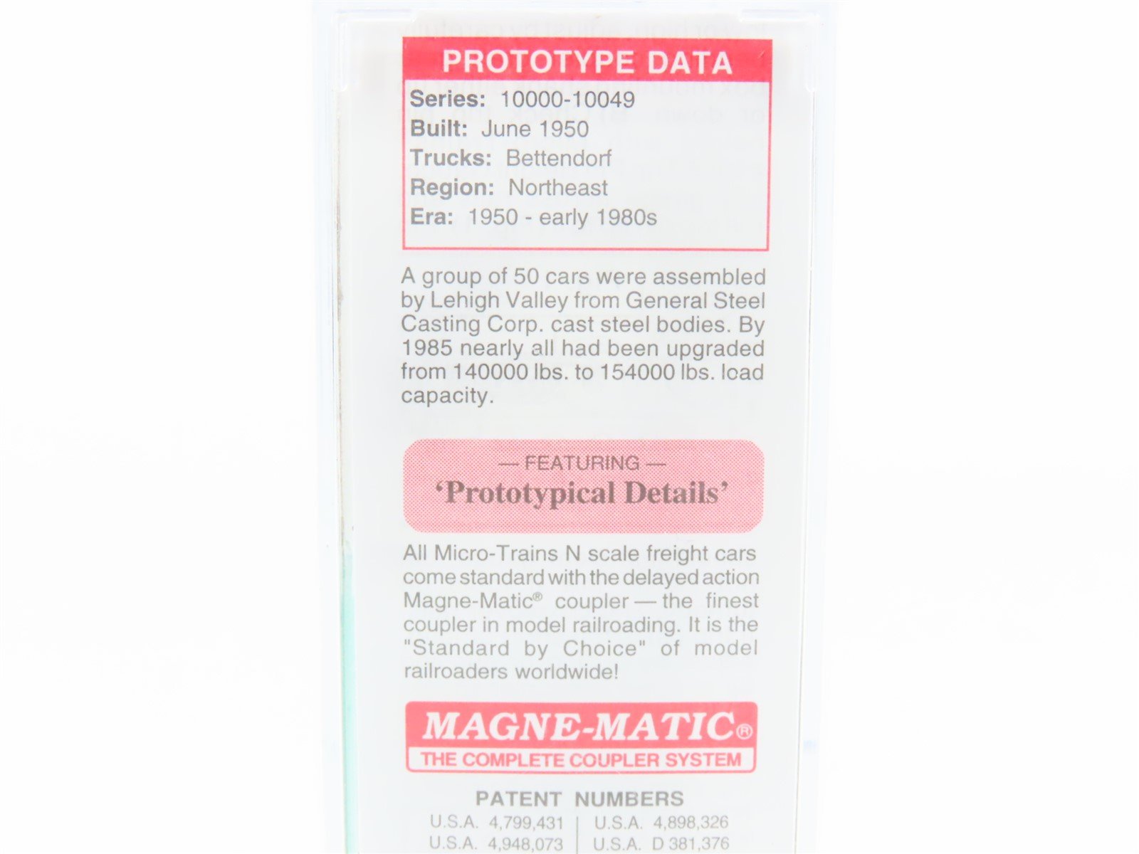 N Scale Micro-Trains MTL 04500310 LV Lehigh Valley 50' Flat Car #10038 w/load