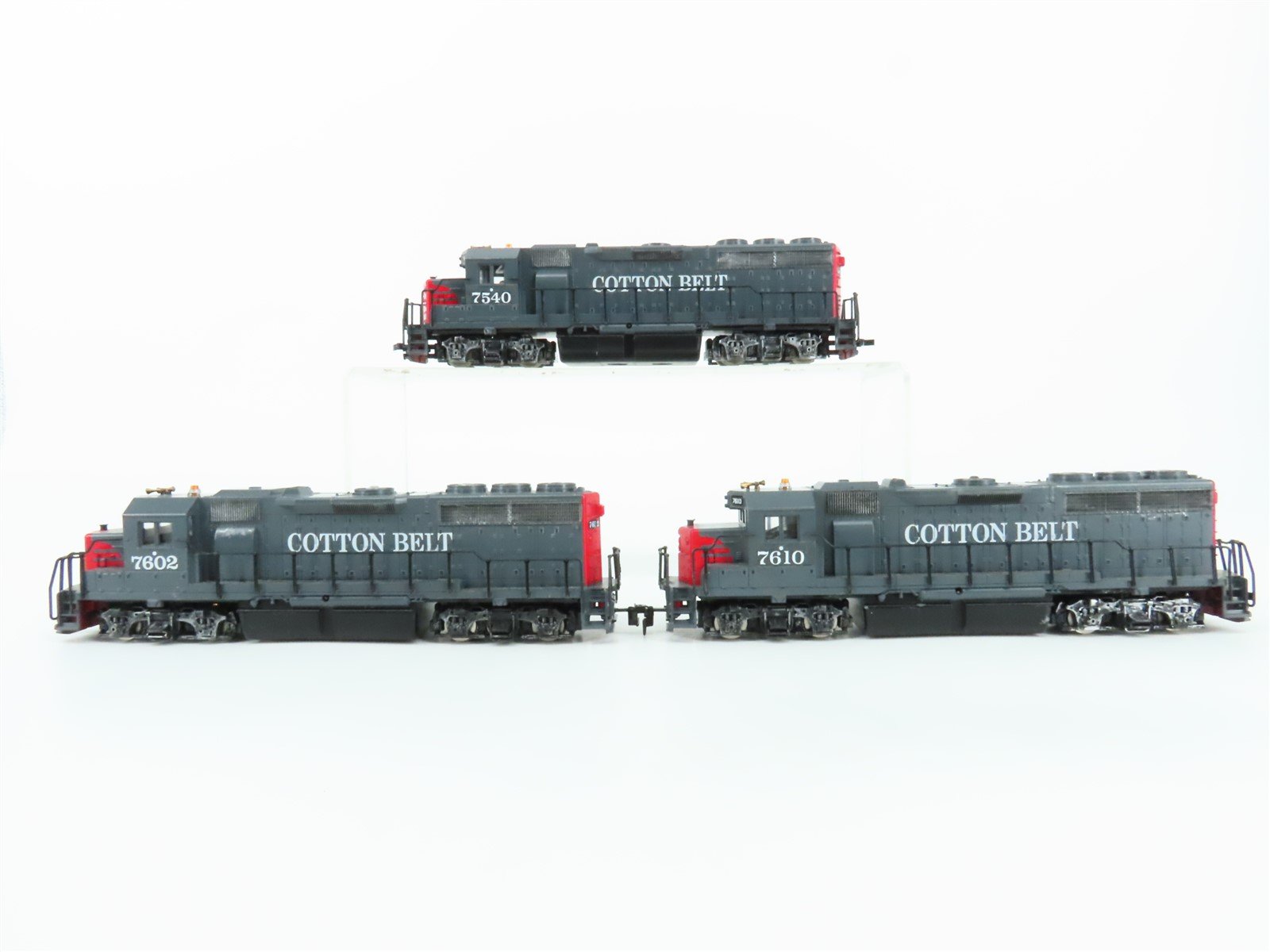 HO Scale Atlas SSW Cotton Belt GP38 Diesel Loco 3-Unit Set Customized