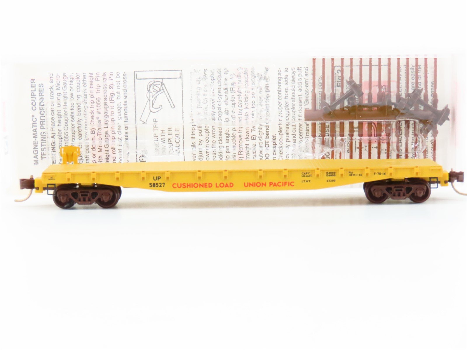 N Scale Micro-Trains MTL 45070 UP Union Pacific 50' Fishbelly Flat Car #58527